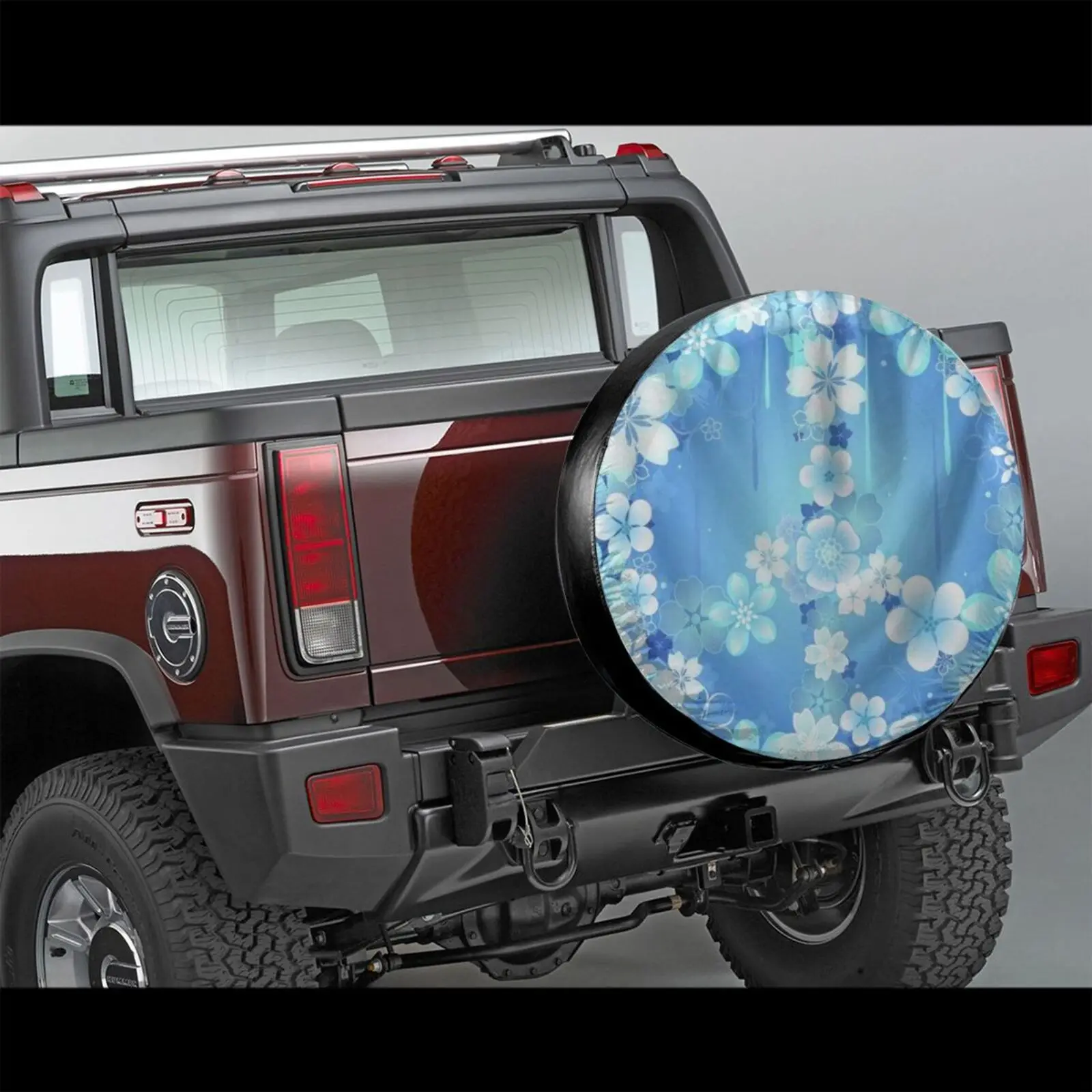 

Peace Hippie Blue, Spare Tire Cover for Car, Vegan Tire cover, Floral, Spiritual, Hindu Indian,