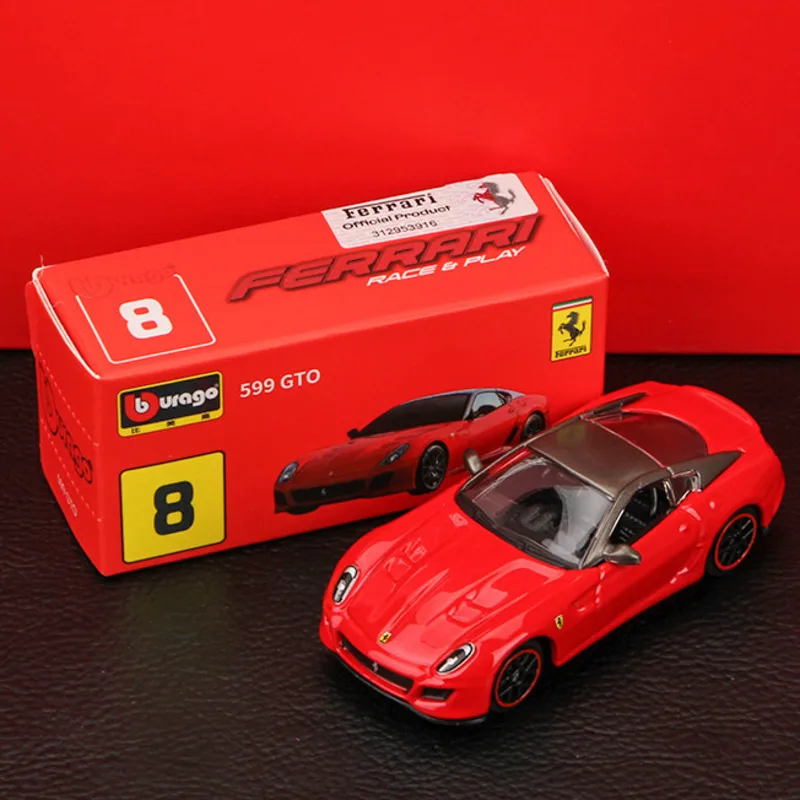 

1:64 Bugatti NO.8 Ferrari 599 GTO Alloy Car Model Diecasts & Toy Vehicles Toy Pocket Car Decoration Kid Toys Gifts Boy Toy