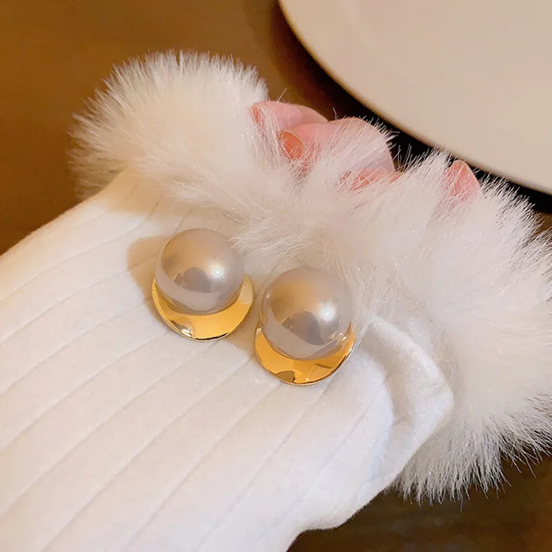 

Big Pearl Earrings Female 2023 New Fashion Fashion French Earrings Light Luxury Chic Simple Earrings