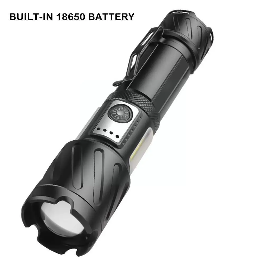 

New Xhp160+cob Red And White Light Strong Light Flashlight Flashlight Light Zoom Warm Climbing Tools Type-c Rechargeable Xh B8i4