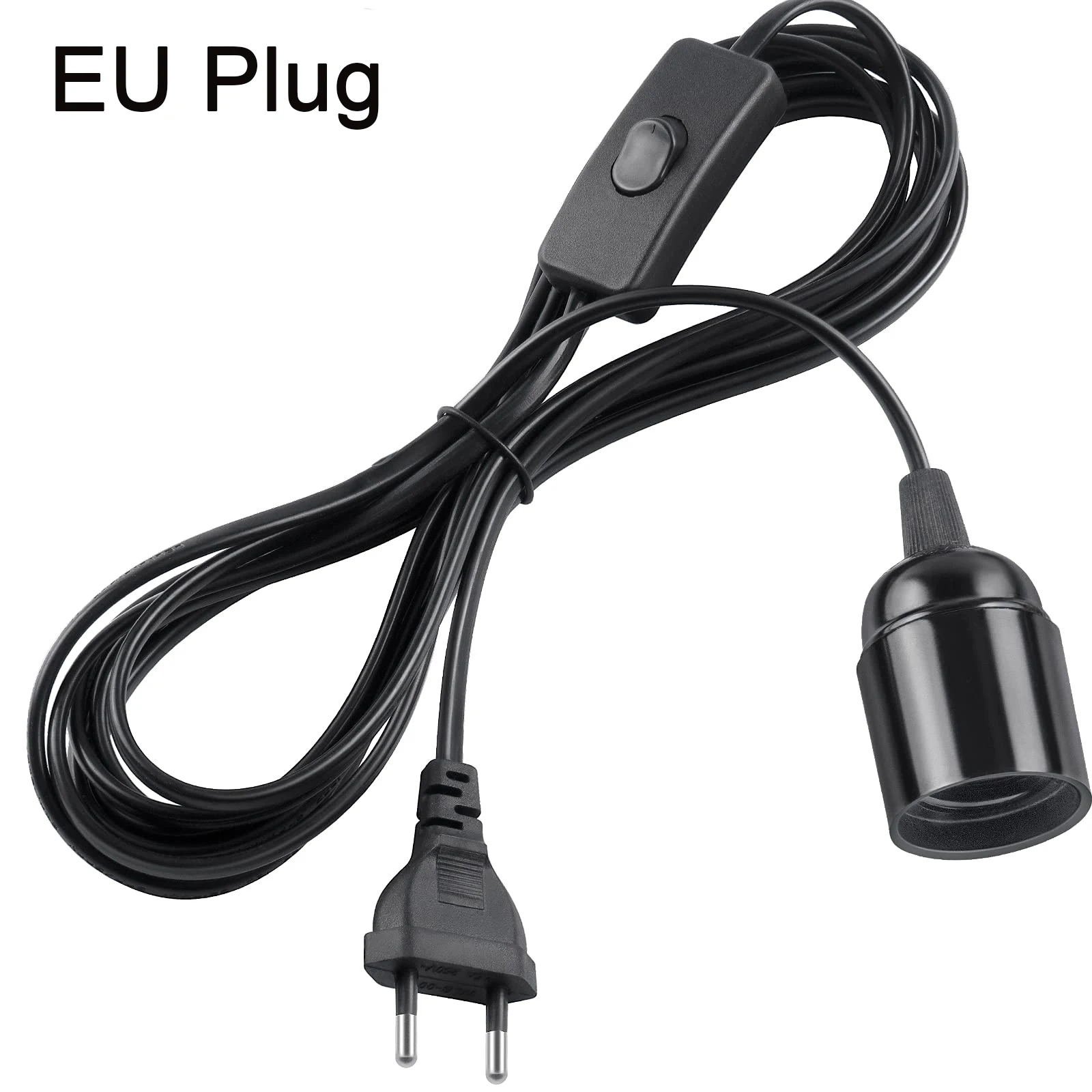 

1,8 м кабели питания E26 E27 Базовый держатель лампы с переключателем провода для подвесных светодиодных ламп крепление подвесной светильник