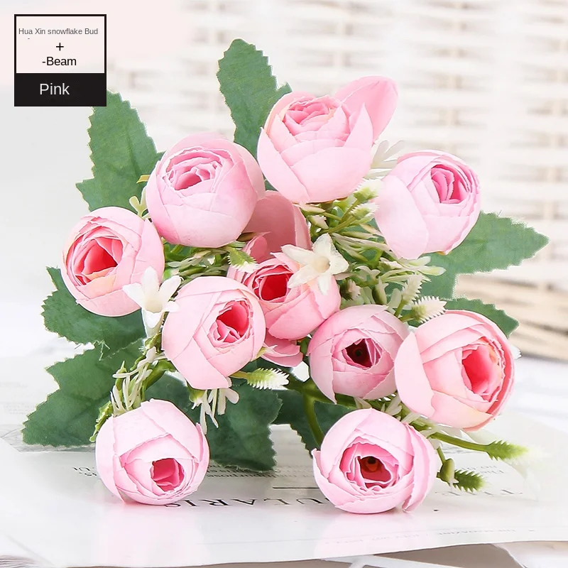 

Artificial Flowers Rose Small Bud Fake Flower Silk Flores for Home Garden Wedding DIY Decoration Table Flowers for Decoration