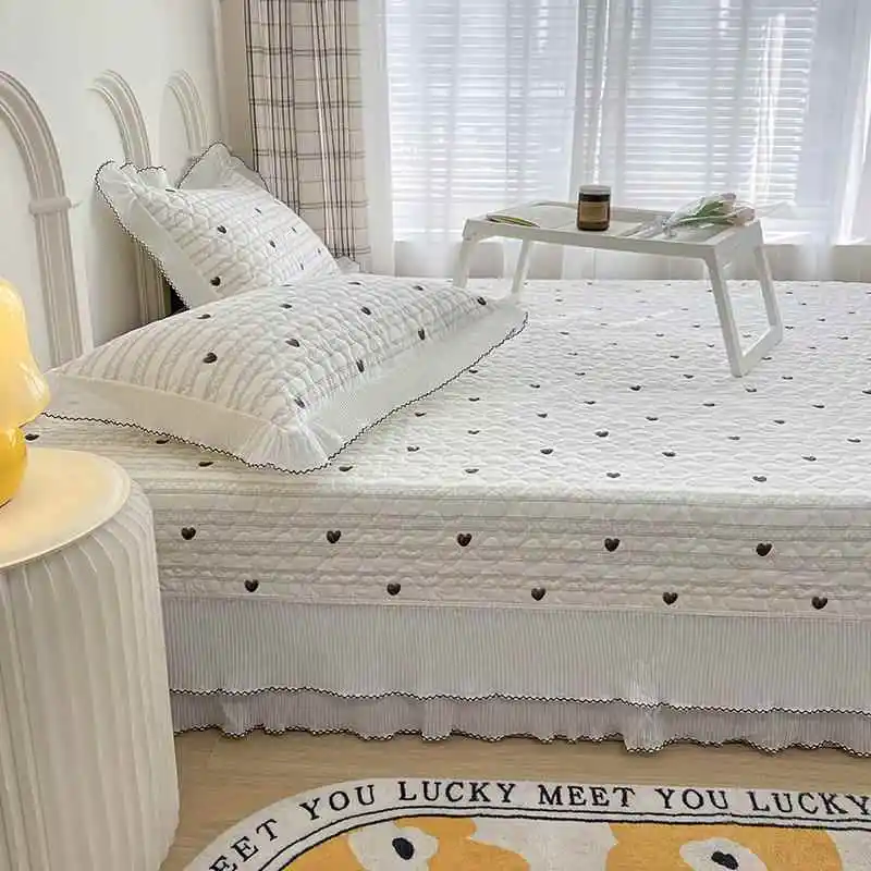 2024 Cotton Non-Slip Tatami Bed Cover Three-Piece Set 00 Mat Thickened Quilting Quilted Sheet 3