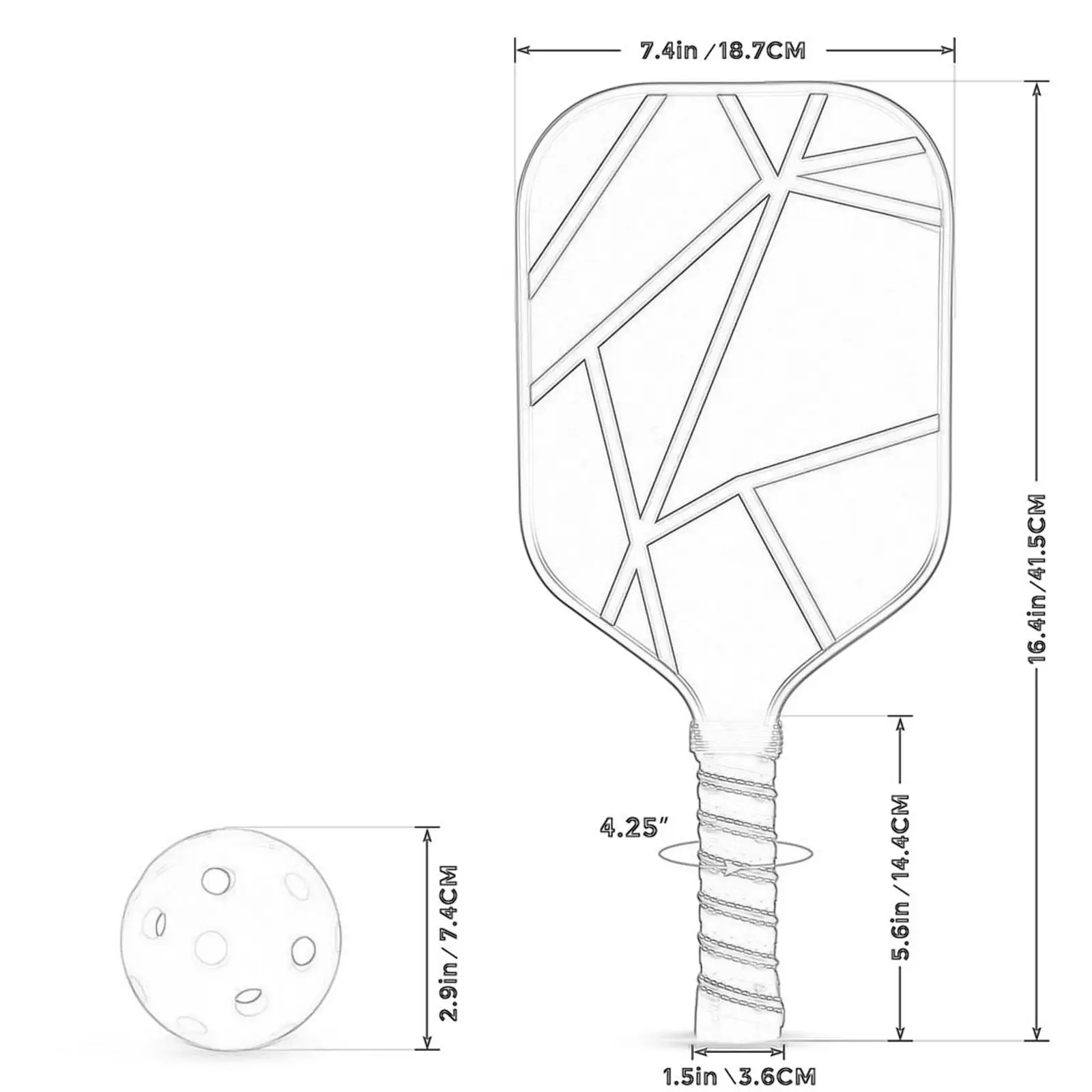 Легкие профессиональные тренировочные ракетки Pickleball с сумкой из ткани Оксфорд