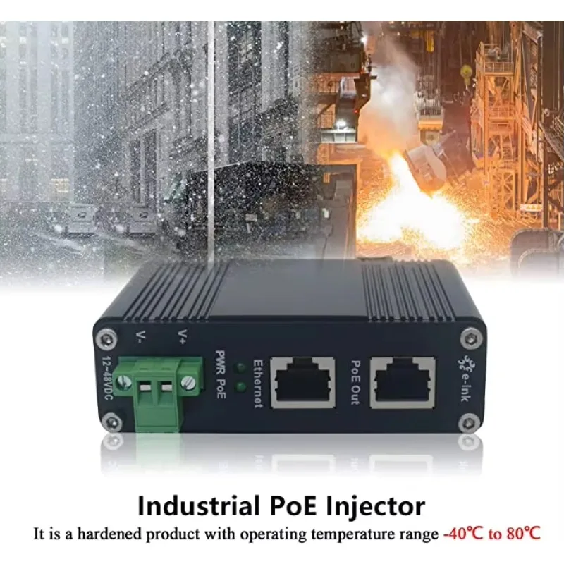 Фото Промышленный гигабитный PoE-инжектор 802.3at 30W с поддержкой Power Over Ethernet №3