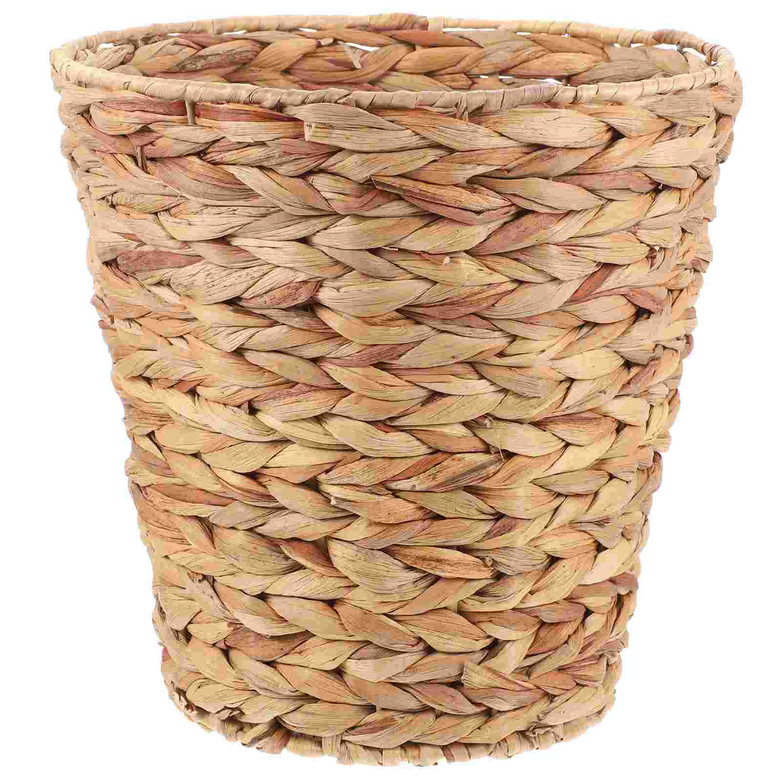 

Storage Basket Woven Container Desktop Gourd Grass Multifunctional Laundry Office