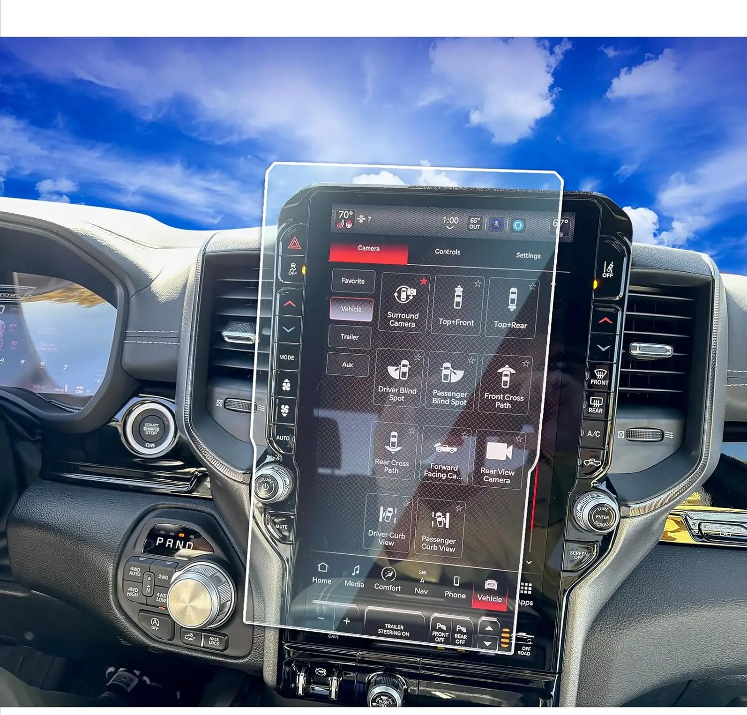 

Аксессуары для Ram 1500 14,4 дюйма 2025 Ram 1500 Laramie Rebel RHO Limited Longhorn 14,4-дюймовая защитная пленка для экрана