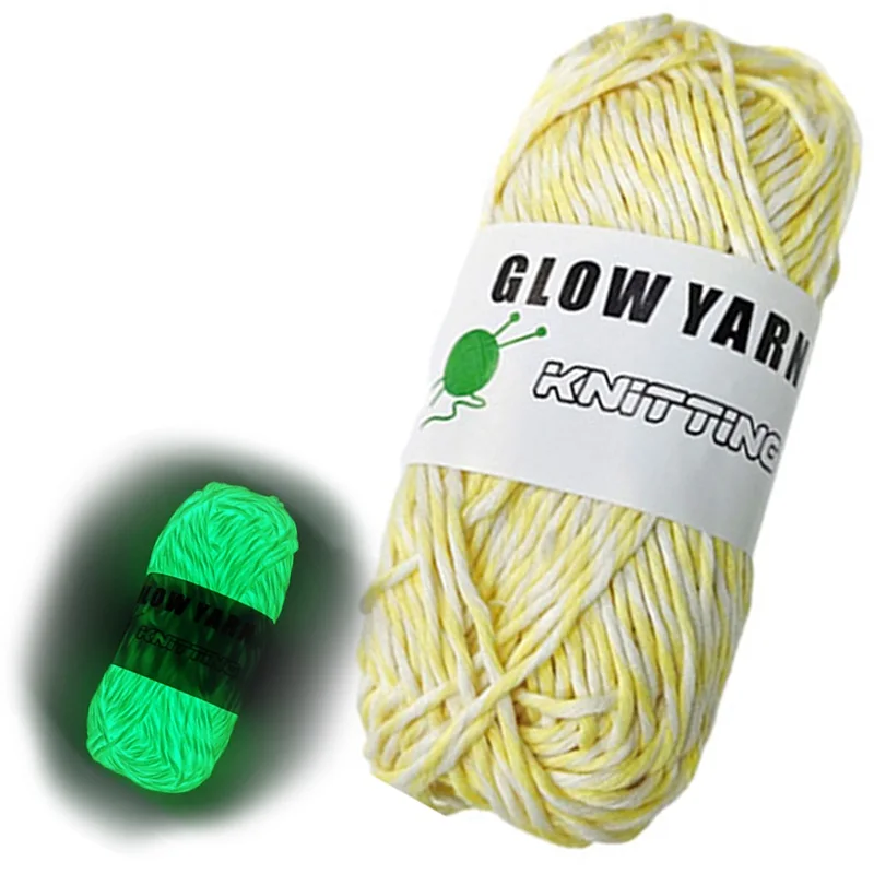 Светящаяся пряжа для вязания крючком мягкого творчества