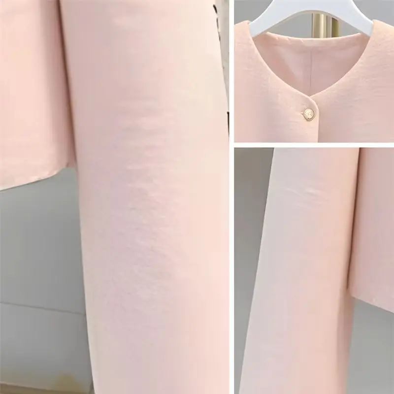 Limiguyue маленькое ароматное розовое короткое пальто для женщин высококачественная