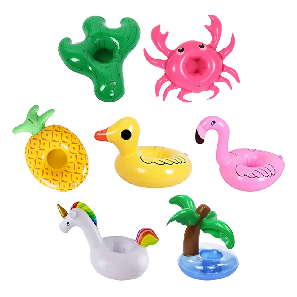 

1Pcs Inflatable Cup Holder Unicorn Flamingo Drink holder Swimming Pool Float Bathing Pool Toys Party Decoration Bar Coasters