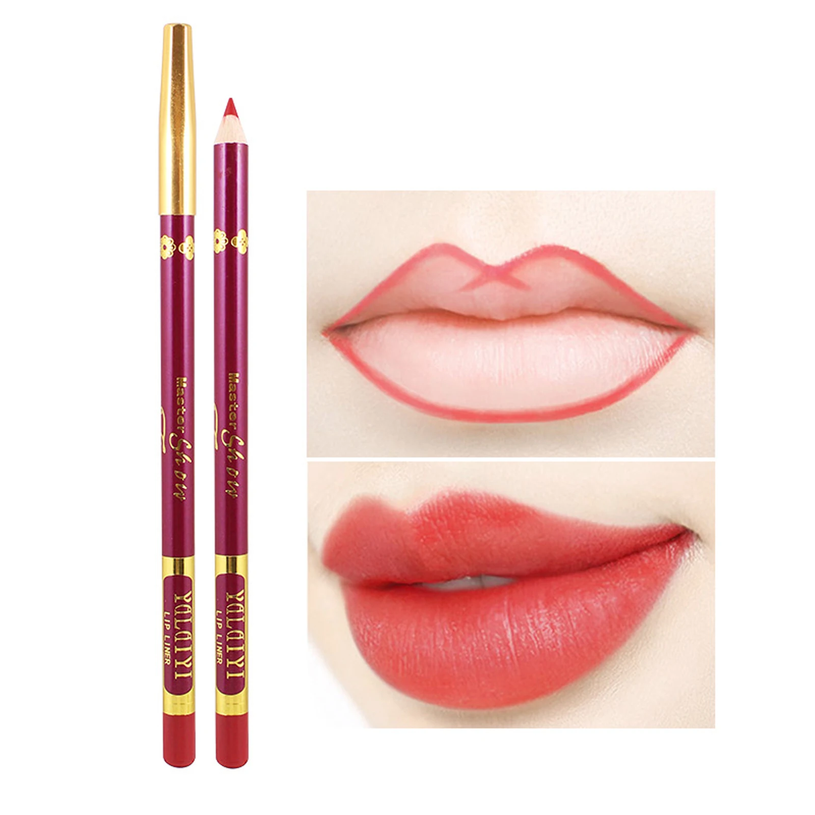 

Waterproof Matte Lip Liner Pencil For Lips Eyeliner Blush Smooth Easy To Wear Long Lasting Lipstick Women Sexy Lip Makeup Tools