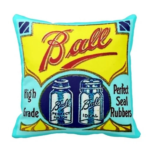 

Vintage Ball Kitchen Home Canning Fruit Jars Rings Pillows Case- Cloth, Double-sided Printing, Size Optional
