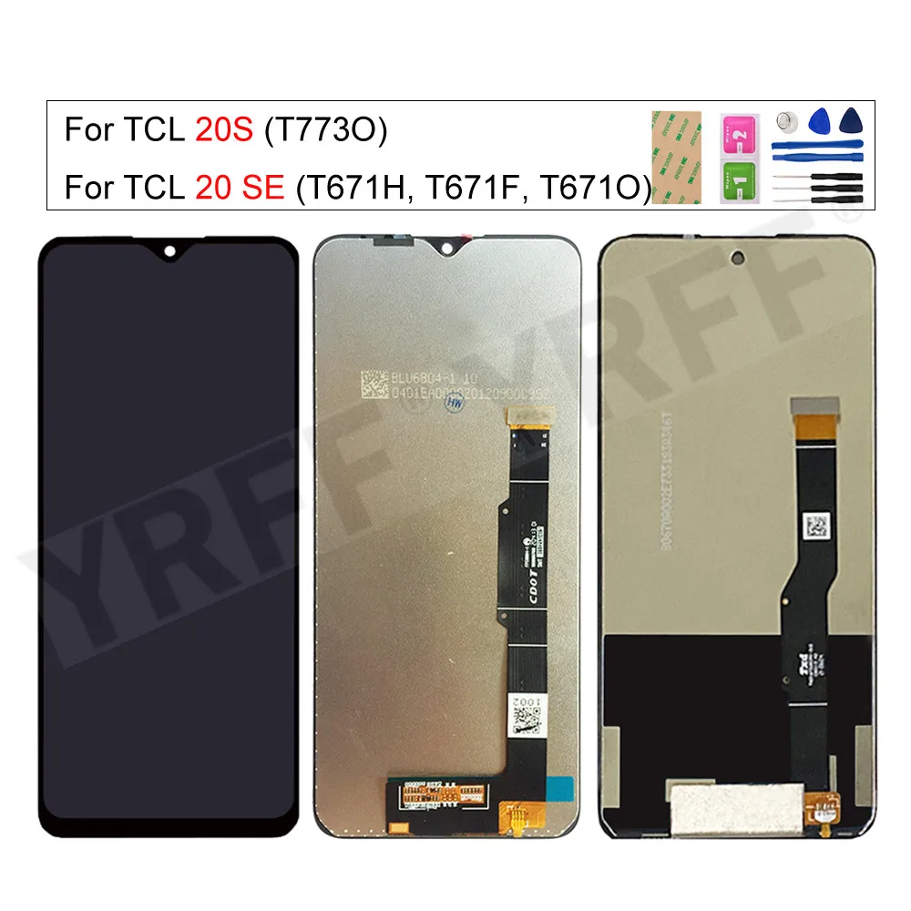 

For TCL 20 SE/20S LCD Display+Touch Screen Digitizer Assembly For TCL T773O T671H T671F T671O LCD Screens Replacement+Tools