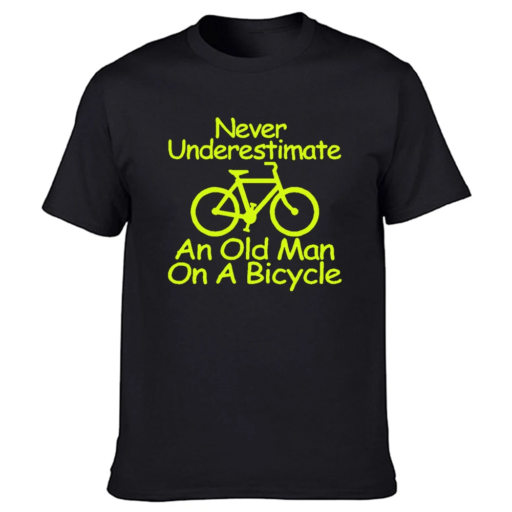 

Never Underestimate An Old Man On A Bicycle Funny Cycling T Shirts Graphic Streetwear Short Sleeve Birthday Gifts Summer T-shirt