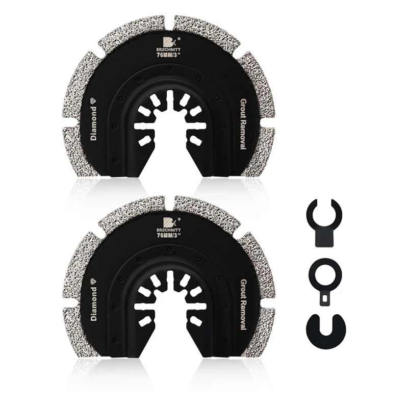 

BRSCHNITT Осциллирующие пилы Полукруглые универсальные заподлицо для цемента, керамической плитки, мрамора, осциллирующего многофункционального инструмента