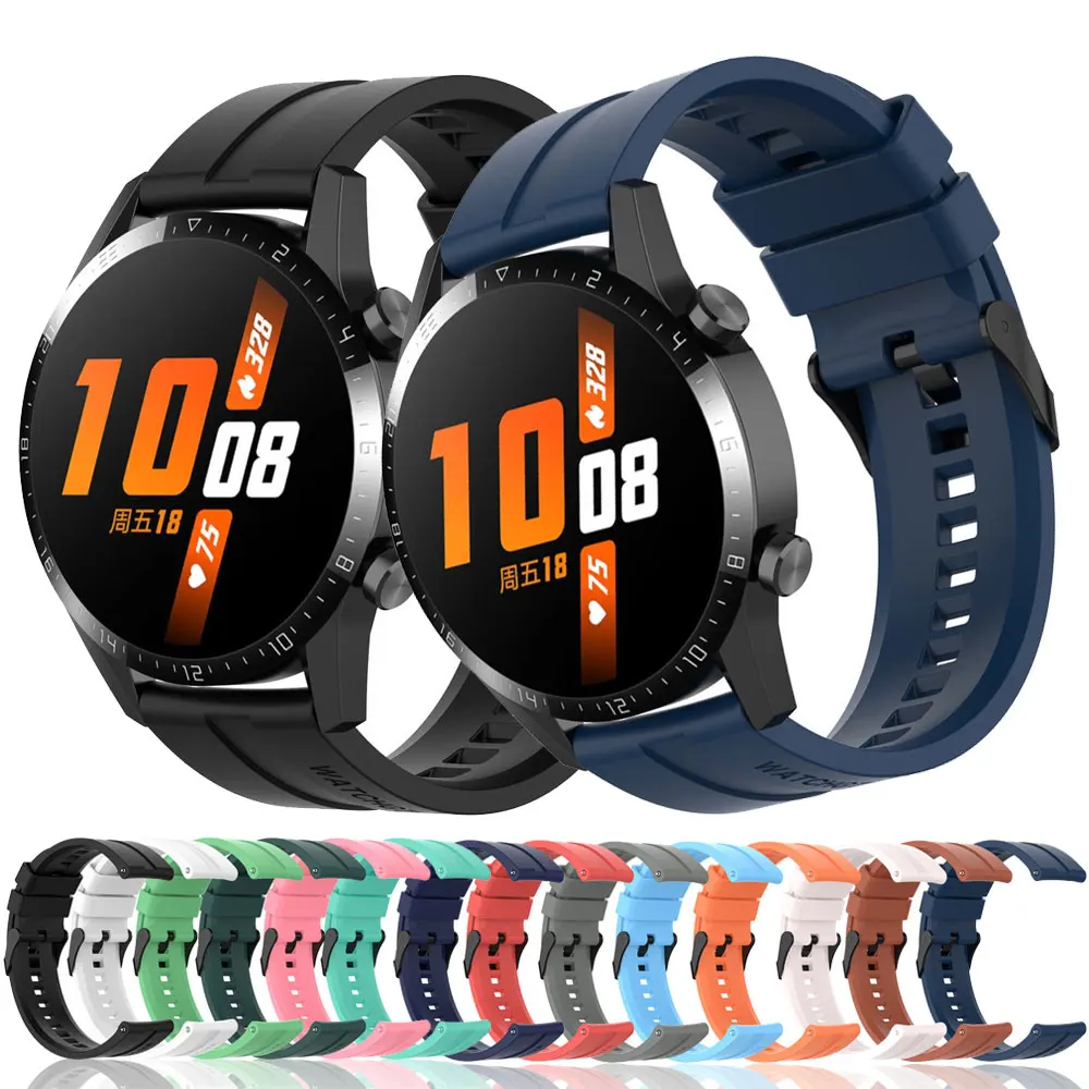 

Ремешок силиконовый для Huawei Watch GT2, официальный сменный Браслет для наручных часов Huawei Watch GT 2pro, 22 мм