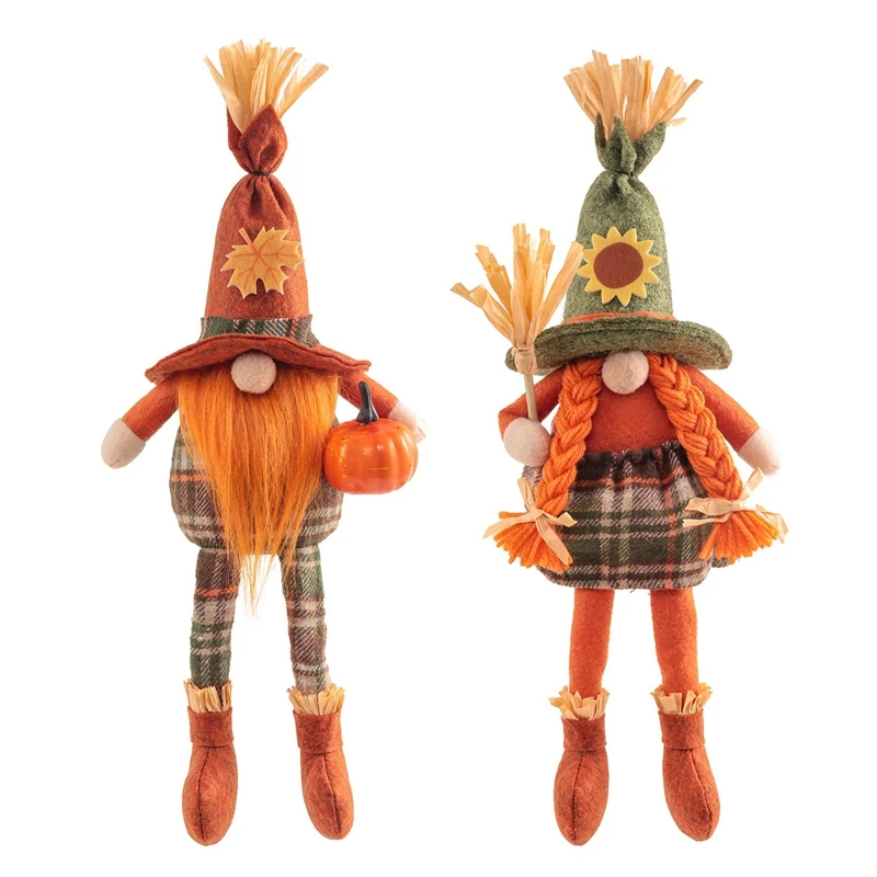 

Halloween Long Legs Scarecrow Doll Creative Faceless Doll Home Decoration Desktop Ornaments