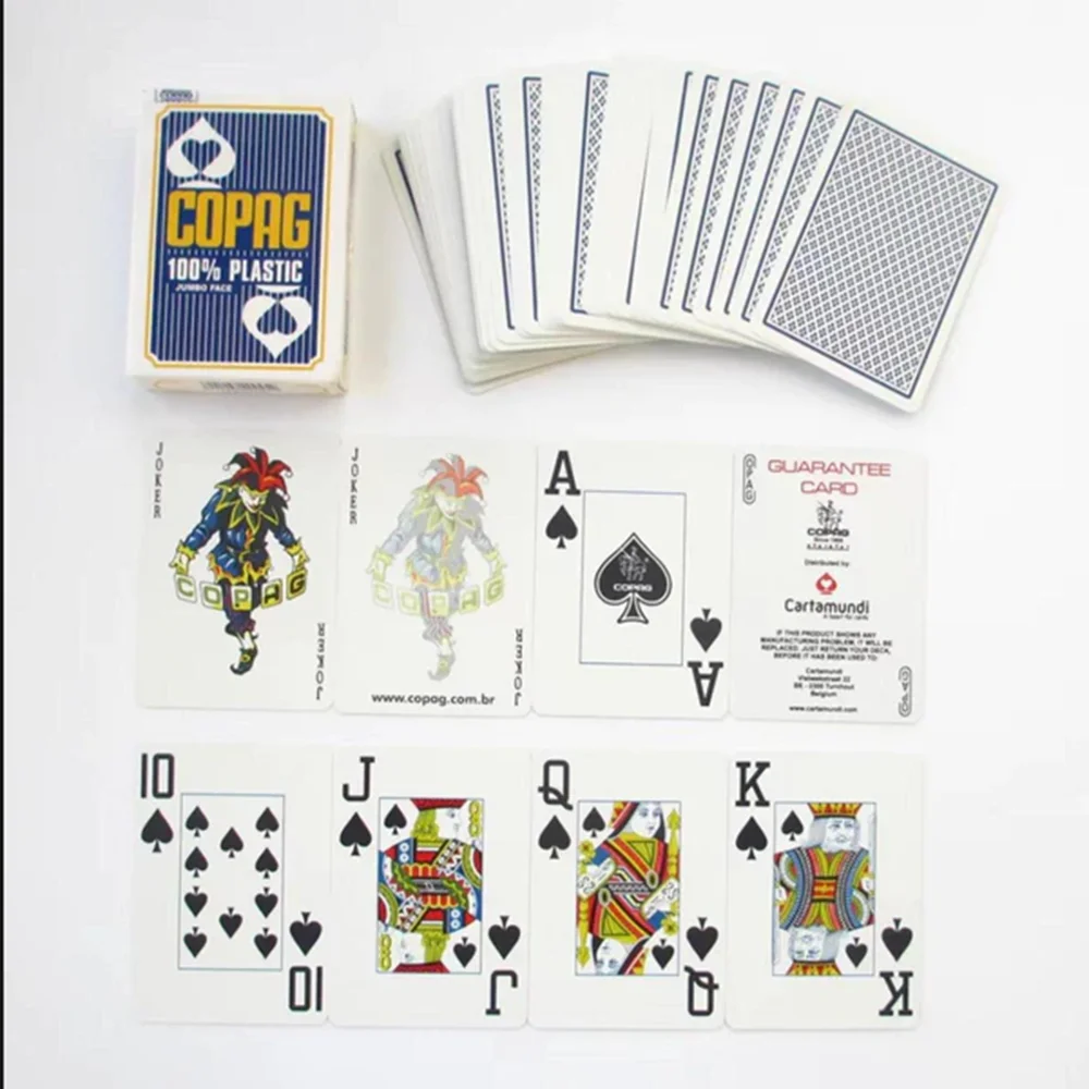 Игральные карты Copag Jumbo Face с пластиковой маркировкой для перспективных очков и инфракрасных контактных линз (art.: 3920cae0e2e1d) - 3920cae0e2e1d