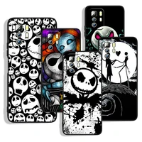 nightmare christmas jack for xiaomi redmi note 11s 11t 11 10s 10 9t 9s 9 8t 8 7 6 5a 5 4x pro black soft phone case capa