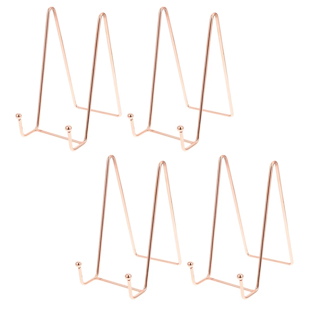 

4 Pcs Plate Display Stand Metal Brackets Book Stands Nordic Photo Album Holder Iron Racks