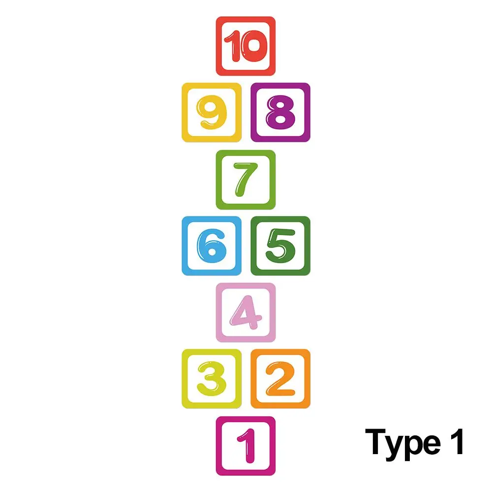 

Напольные наклейки Hopscotch, разноцветные, ПВХ
