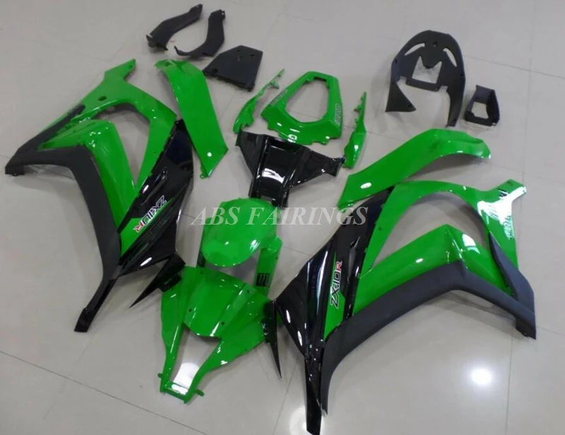 

4Gifts New ABS Fairings Kit Fit For KAWASAKI ZX-10R 11 12 13 14 15 ZX10R 2011 2012 2013 2014 2015 Bodywork Set Black Green