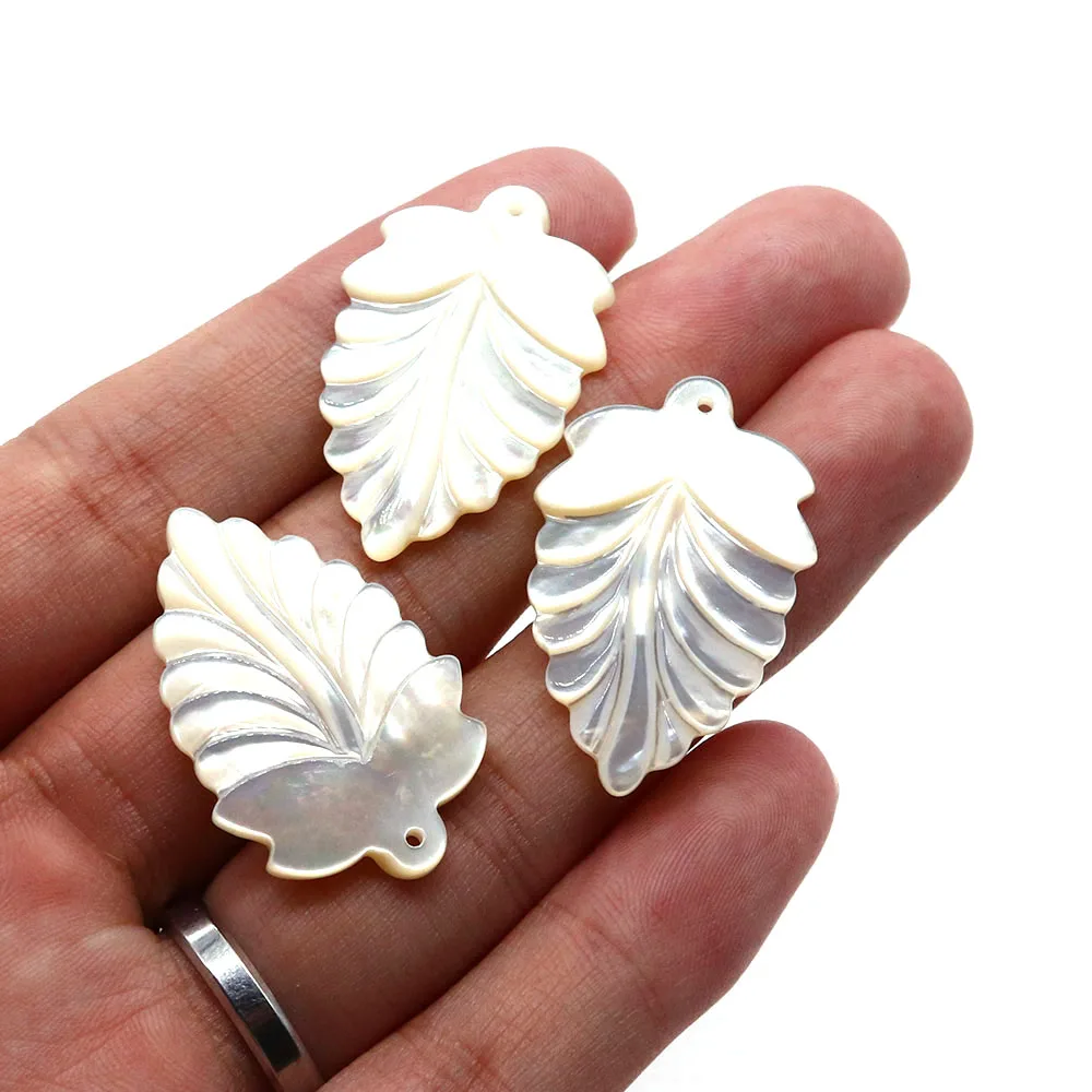 

Leaf Shape Charm Natural White Shell Beads Diy Beads Jewelry Making Supplies Necklace Earrings Pendant Bracelet Accessories