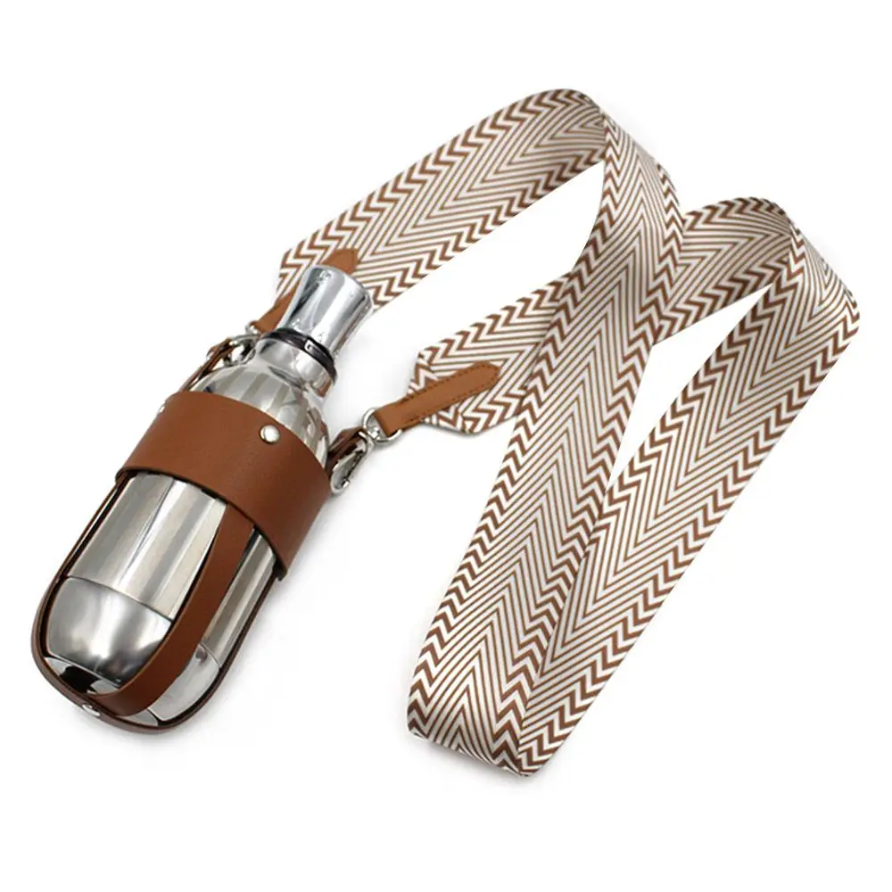 

Подарочный портативный герметичный чехол для бутылки с водой, сумка-переноска, подстаканник из ПУ, защита от ожогов