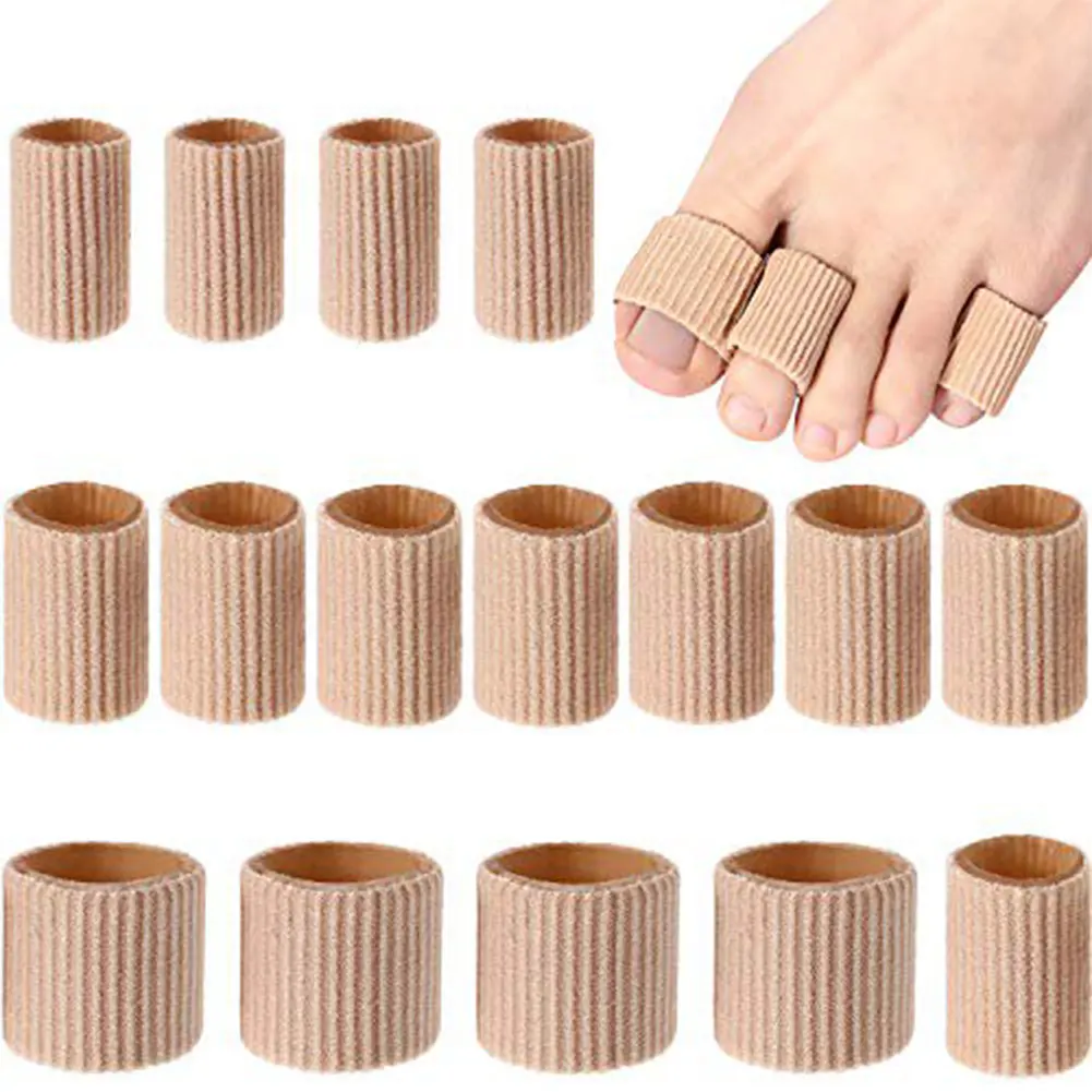

16pcs Sleeve Soft Gel Mixed Size Corn Pad Fingers Day Night Calluses Foot Care Blisters Portable Protector Toe Cushion Tube