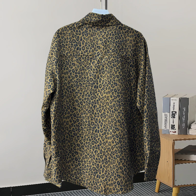 KBQ Camoufalge шикарные рубашки с принтом для женщин однобортные свободные блузки