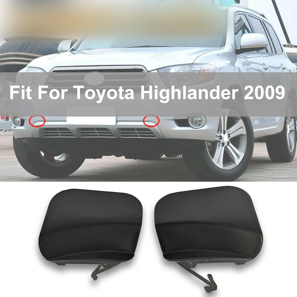 

1Pair Front Bumper Tow Hook Eye Cover For Toyota For Highlander 2008 2009 2010 52127-0E915 / 52127-0E030 Exterior Cap