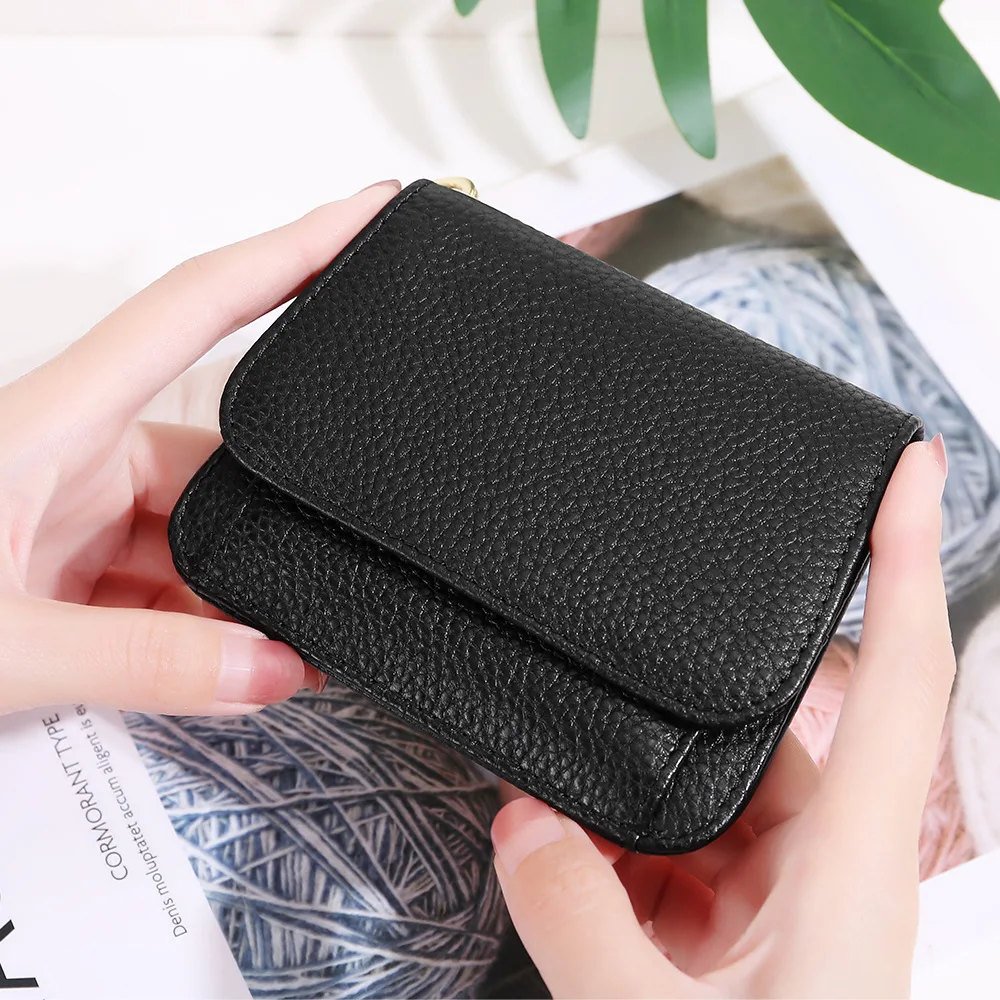 Cute Leather Women Wallet Small Zipper Coin Wallet Female Short Leather Women Purse Card Money Bag Gift for Women Girl