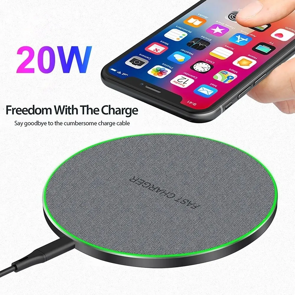 

20W Qi Wireless Charger For iPhone 14 13 12 11 Pro XS X XR 8 Type C Fast Charging Pad for Samsung S22 S21 Xiaomi