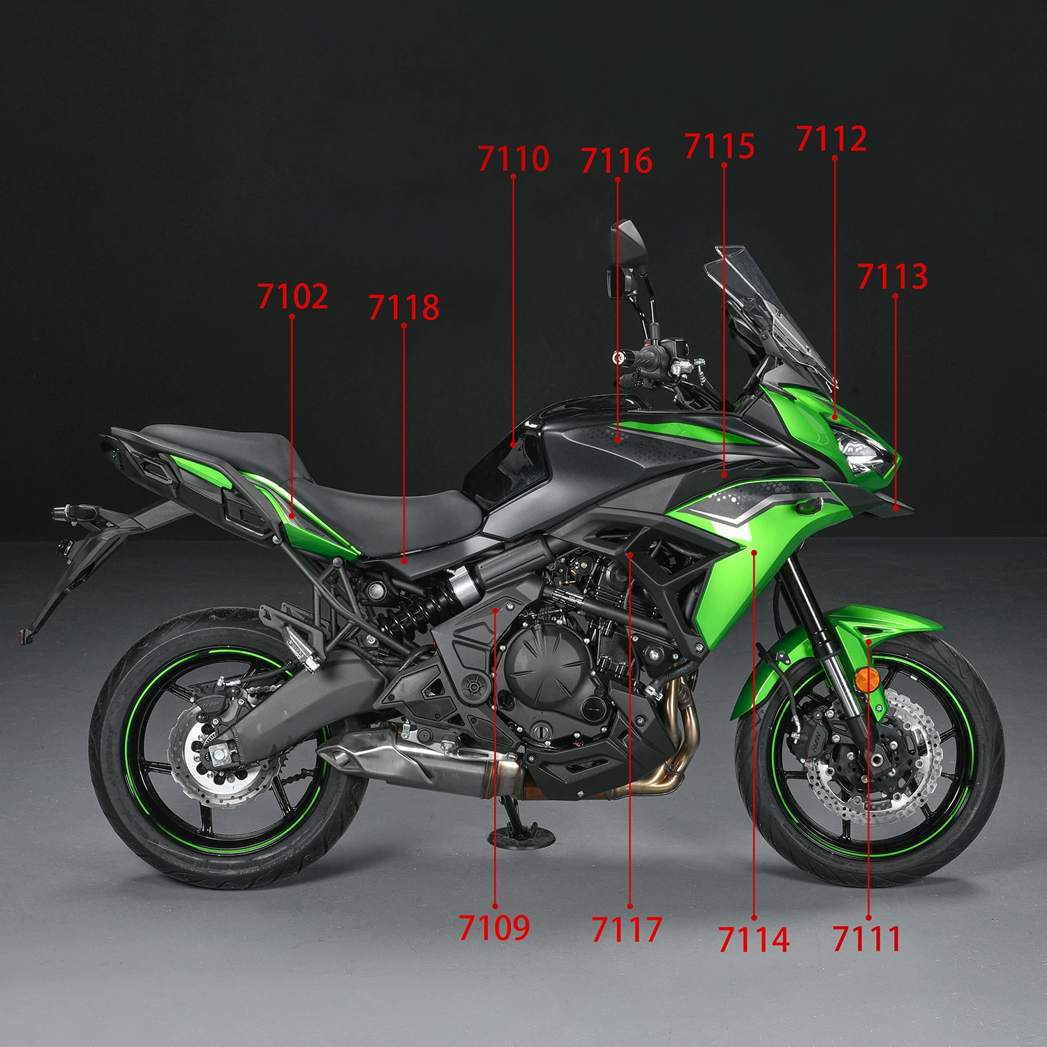 Для Kawasaki Versys 650 2022 2023 2024 полные обтекатели комплекты кузовных работ крышка панели