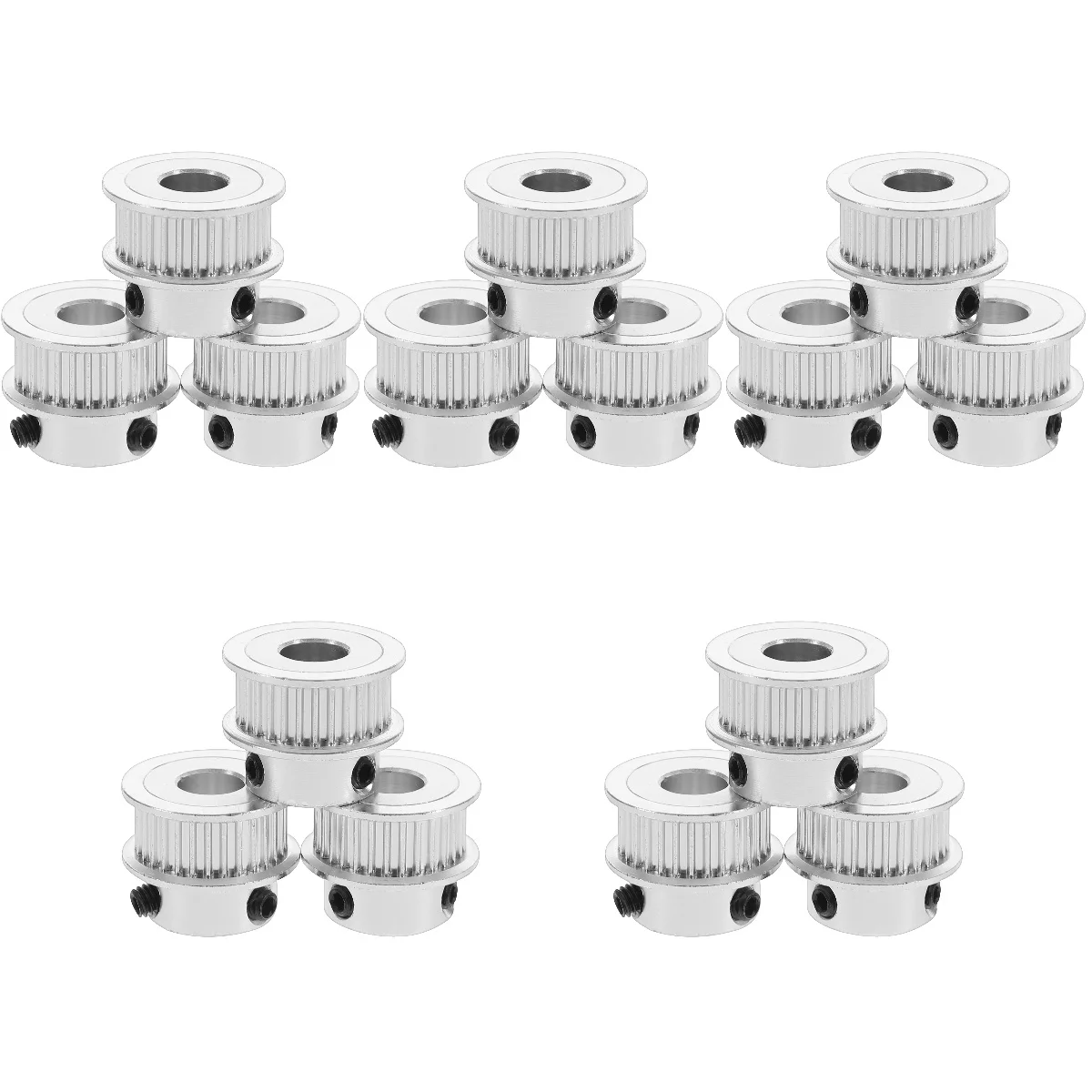 

15 pcs Synchronous Wheel 30-tooth Timing Pulley Wheel Gear Clamp Mount Pulley