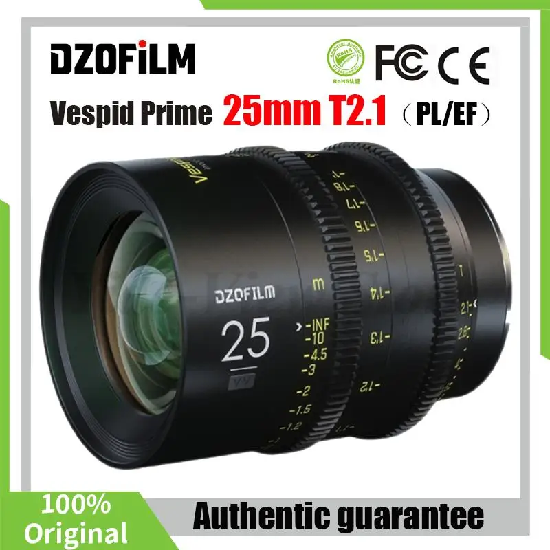 DZOFilm VESPID PRIME 25 мм T2.1 кино объектив для PL или EF крепление для фотографа Кинокамера объектив для съемки пленкой