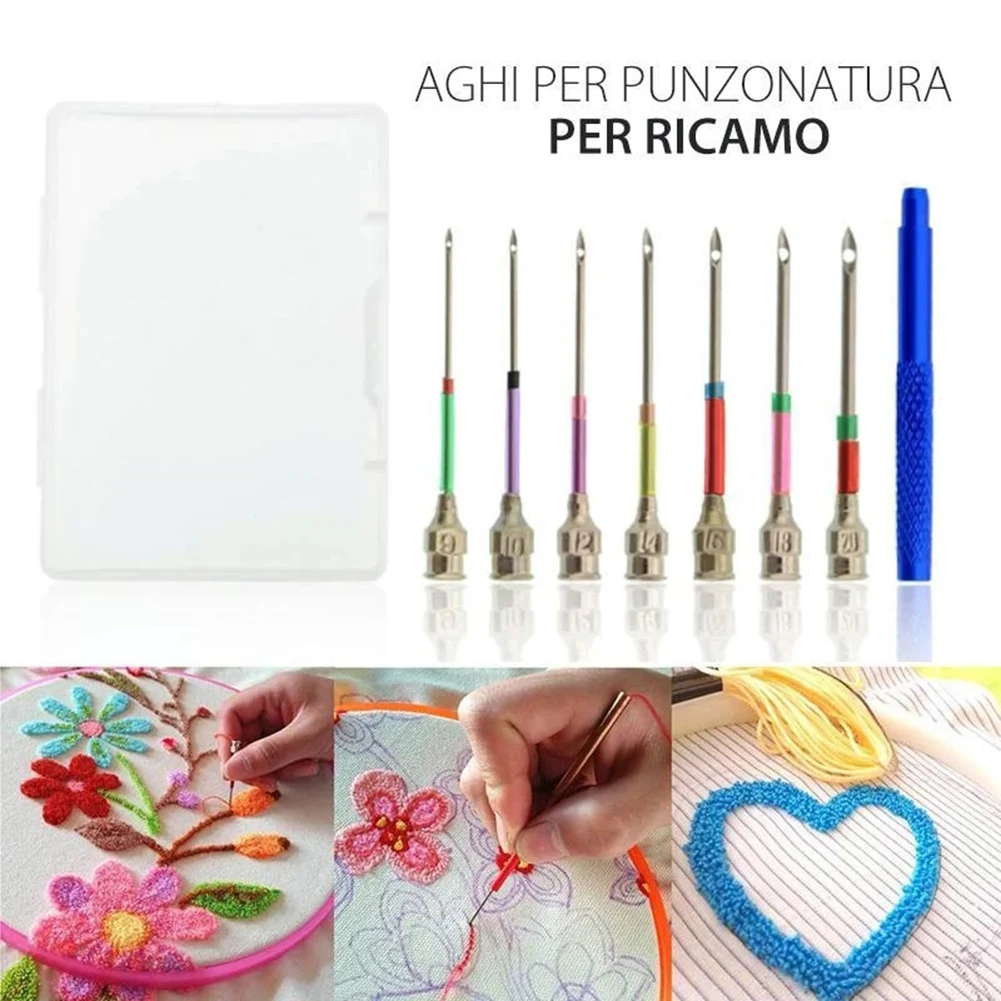 

Punch Needle Set Punching Needles for Simple Embroidery DIY Sewing Craft Tool JW