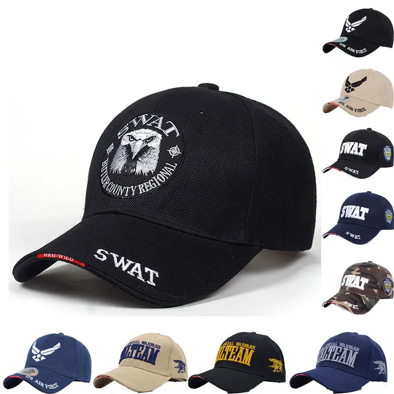 

Men and Woman's Baseball Caps Men Women Adjustable Casual US Army Embroidered Cotton Sun Hats Unisex Solid Color Visor Gorras