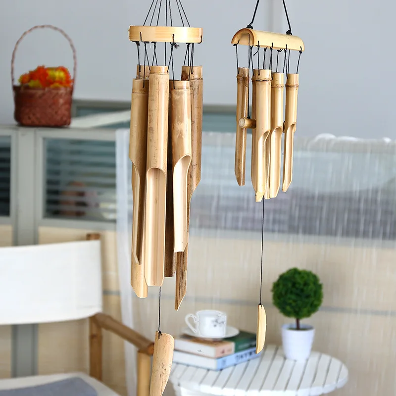 

Chinese Bamboo Wind Chimes Hanging Creative Accessories Handmade Bamboo Wind Chimes Bamboo Tea Room Hotel Decoration