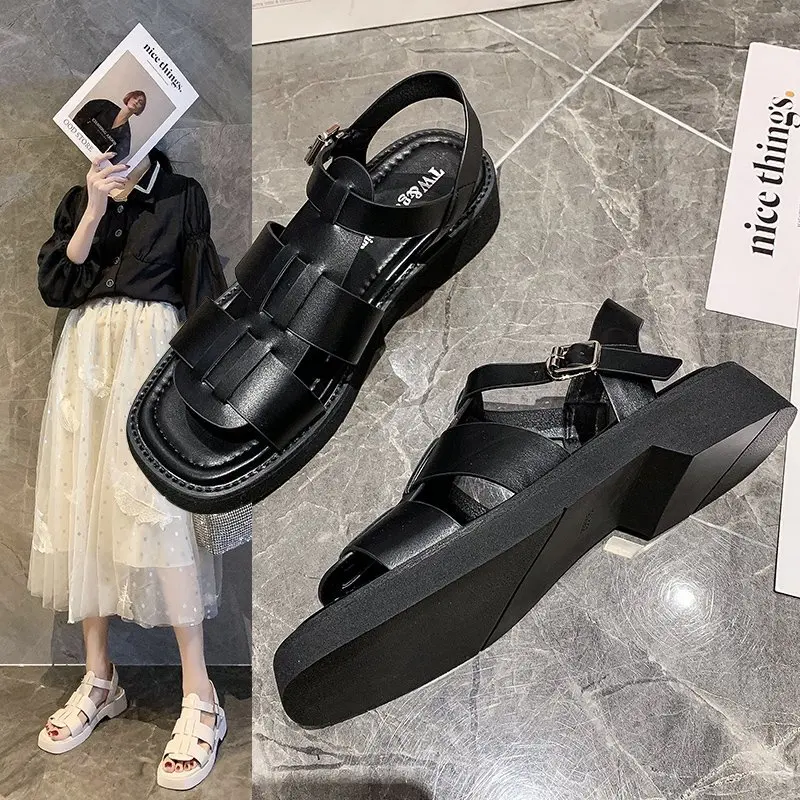 

Сандалии женские на толстой подошве, повседневная Элегантная удобная Пляжная спортивная обувь, белые, лето 2022