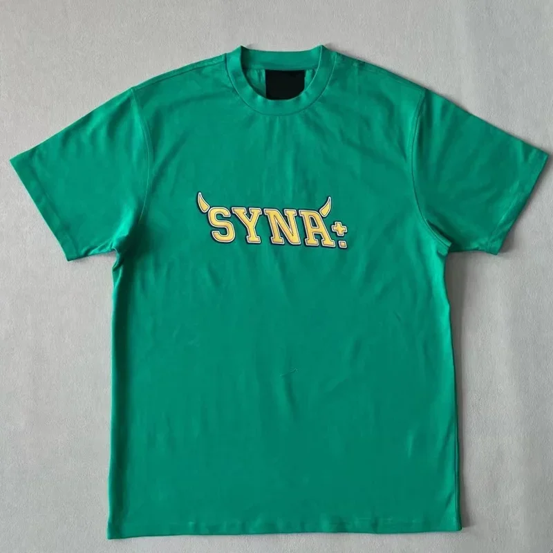 Футболки высокого качества модель Synaworld повседневная с буквенным принтом летние