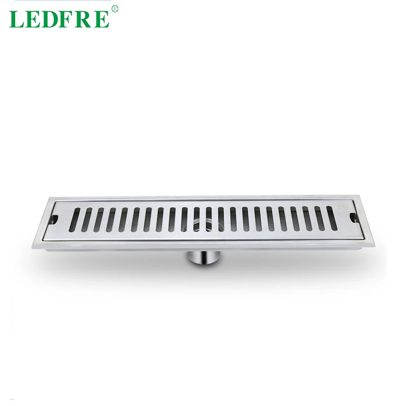 ledfre linear shower ladd ladde cabin drain floor tile 304 stainless steel trap long drainage channel bathroom lf66009 free global shipping