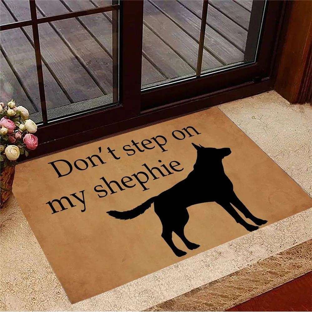 

Забавные высказки CLOOCL Don't Step On My Shephia, коврик для входной двери, домашние Модные животные, искусственные Мультяшные напольные коврики 40x60 см