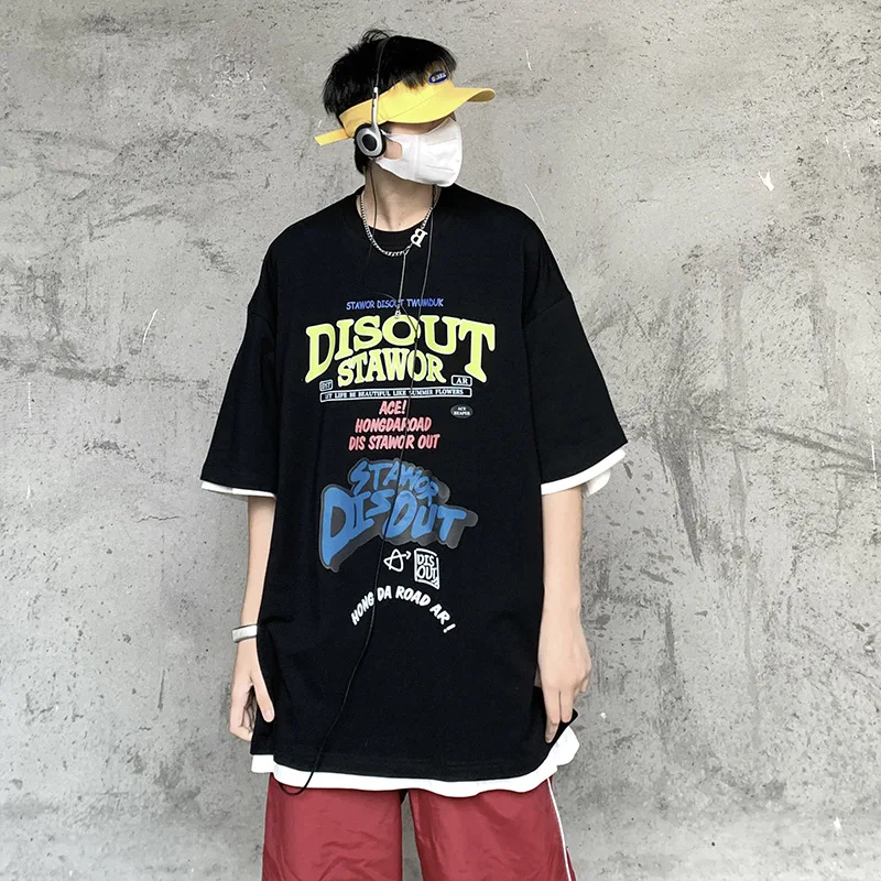 

Футболка Мужская/Женская хлопковая с принтом, оверсайз, в стиле хип-хоп