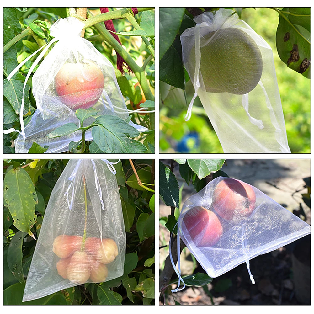 

100pcs Grape Protection Bag Reusable Strawberry Seedling Bags Breathable Agricultural Insect-proof Mesh Cover Garden Accessories