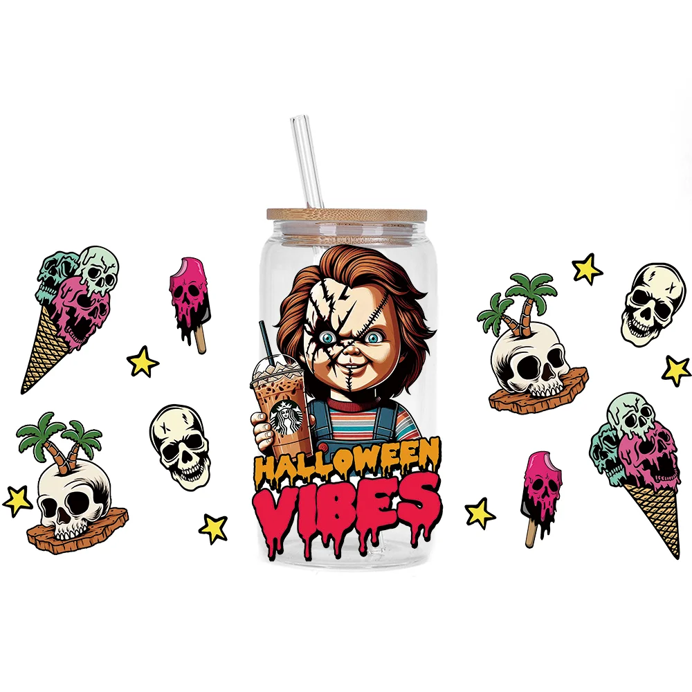 Серия фильмов ужасов Easy Peel водонепроницаемые наклейки сделай сам 3D переводы