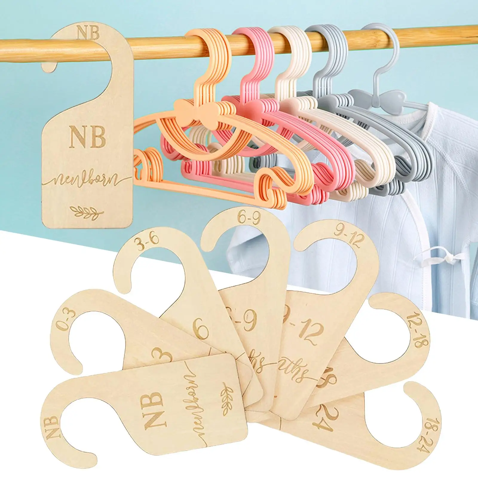 

7x подвесные разделители для одежды для новорожденных малышей разделители для одежды для подарка на душ