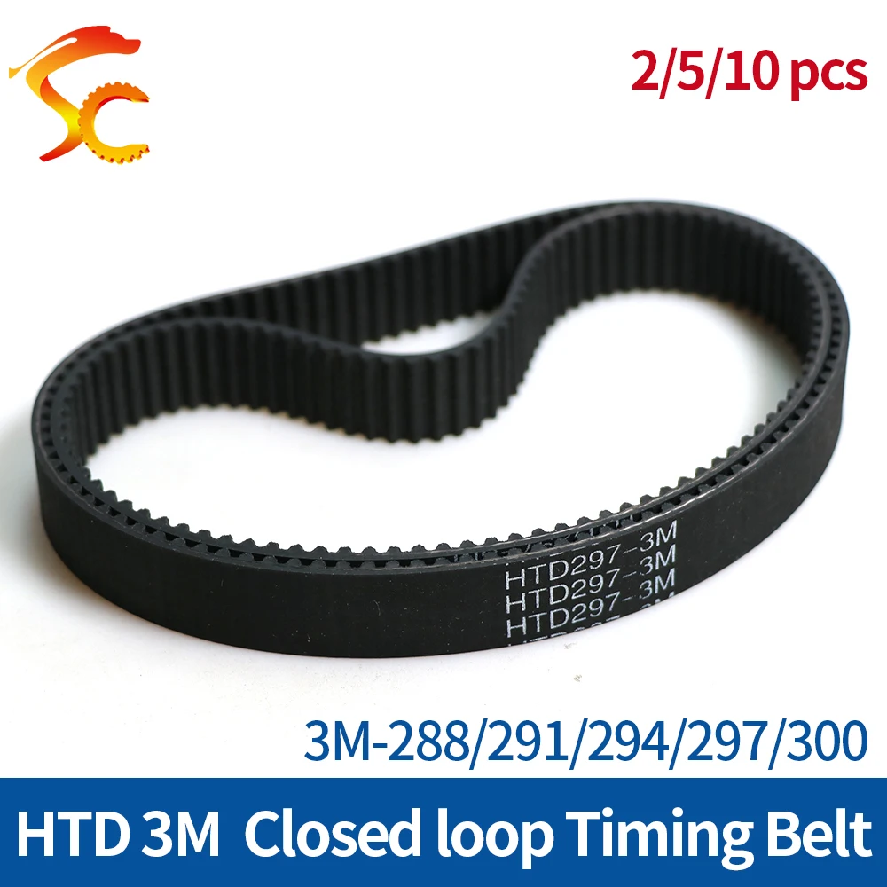 ONEFIRE Rubber 3M Timing belt 3M-288/291/294/297/300mm Width 6mm/10mm/15mm 3M Closed loop Synchronous belt