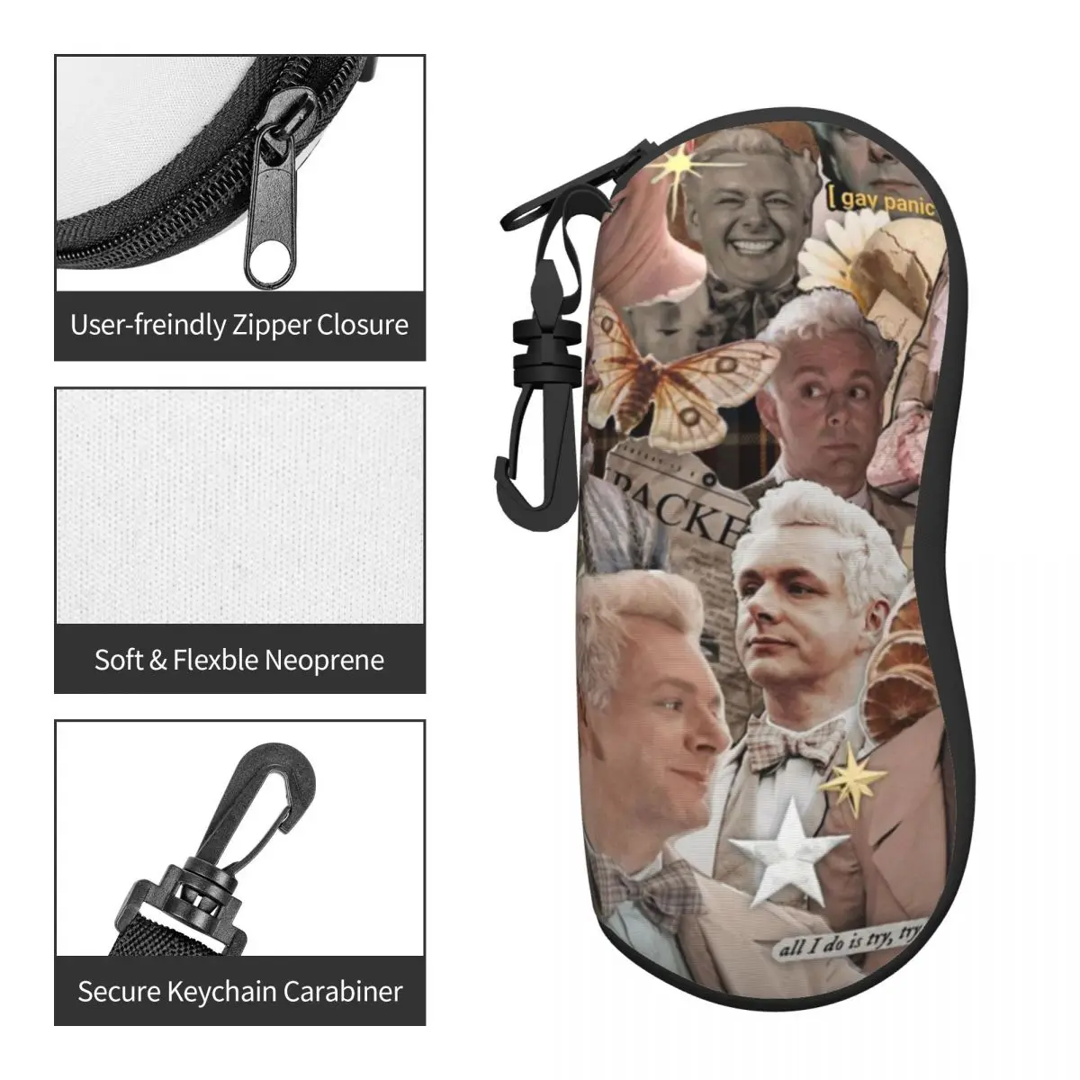 Хорошие оригинальные очки Удобная Полная Aziraphale коробка для чтения Подарочная