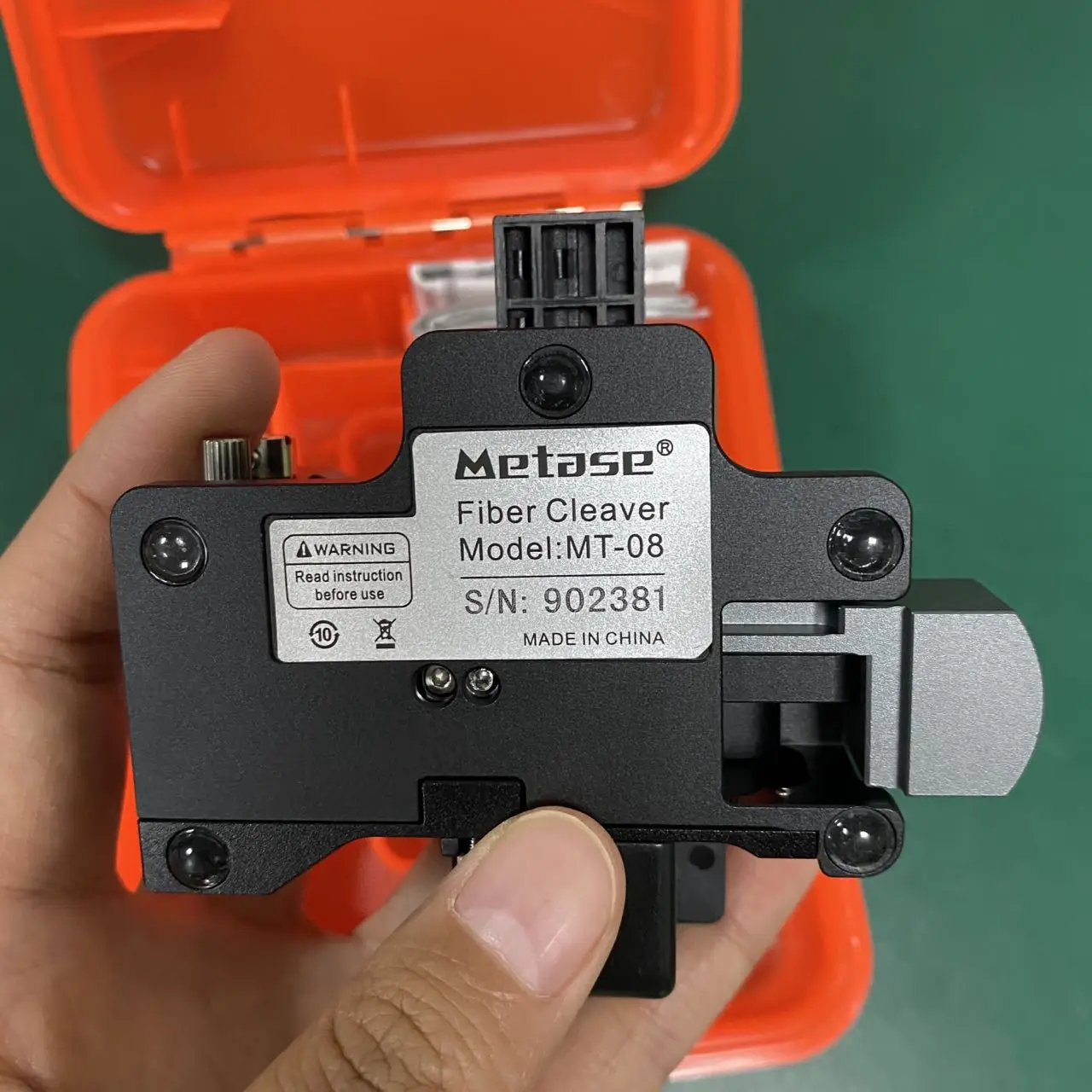 MT-08 Optical Fiber Cleaver High-Precision Fiber Cutter Push-Type Cutting Knife Tool Replacement of CT-30 Fiber Cleaver